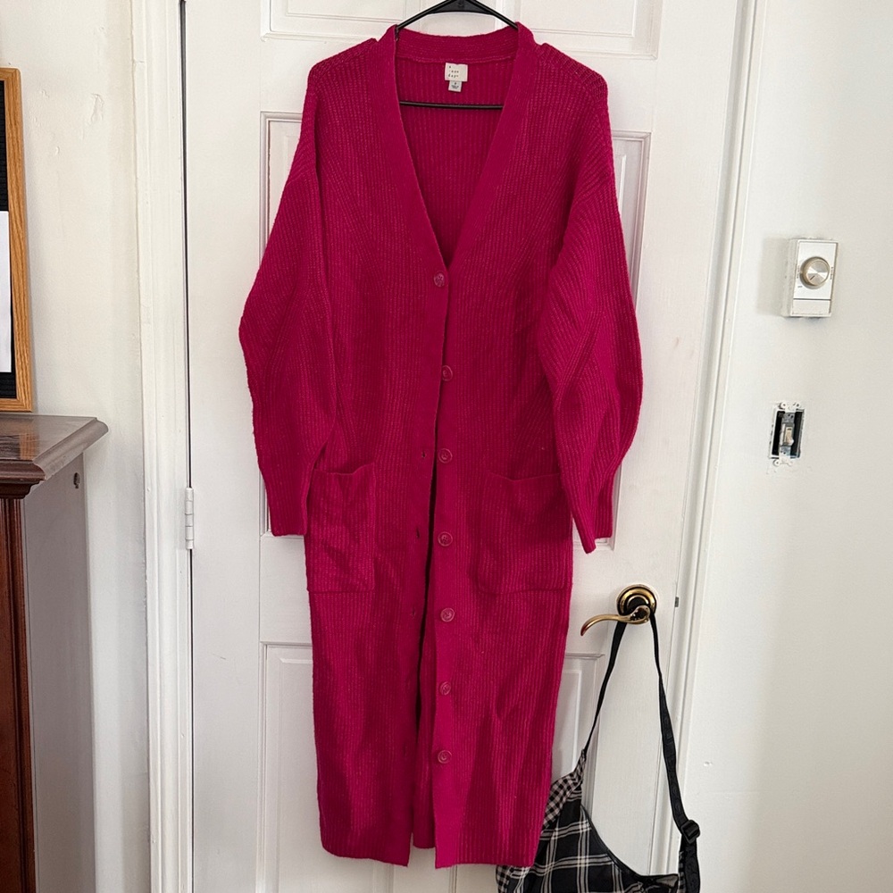 Women's Pink Cardigan Sweater